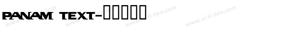 PanAm Text字体转换